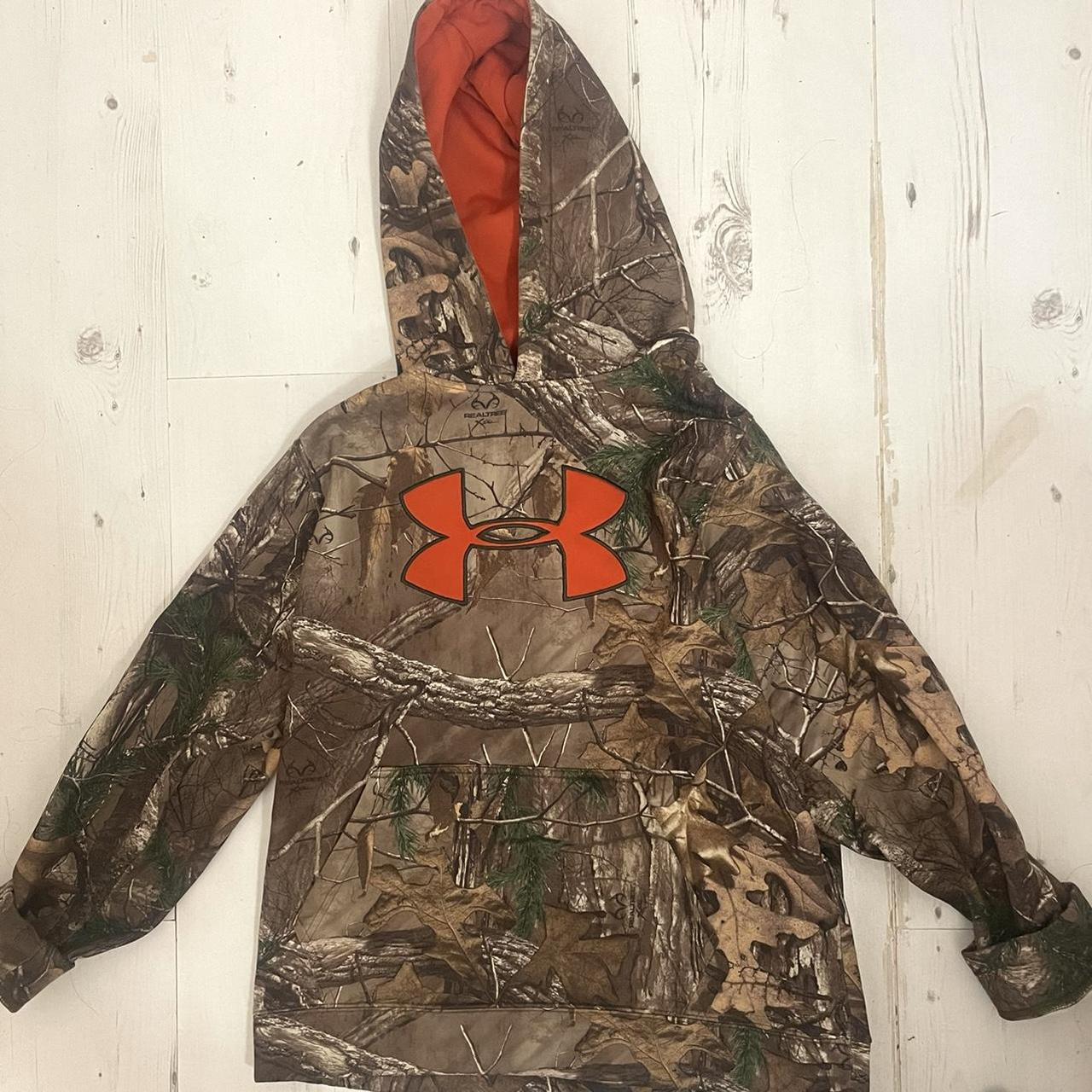 real tree camo x under armour hoodie size junior