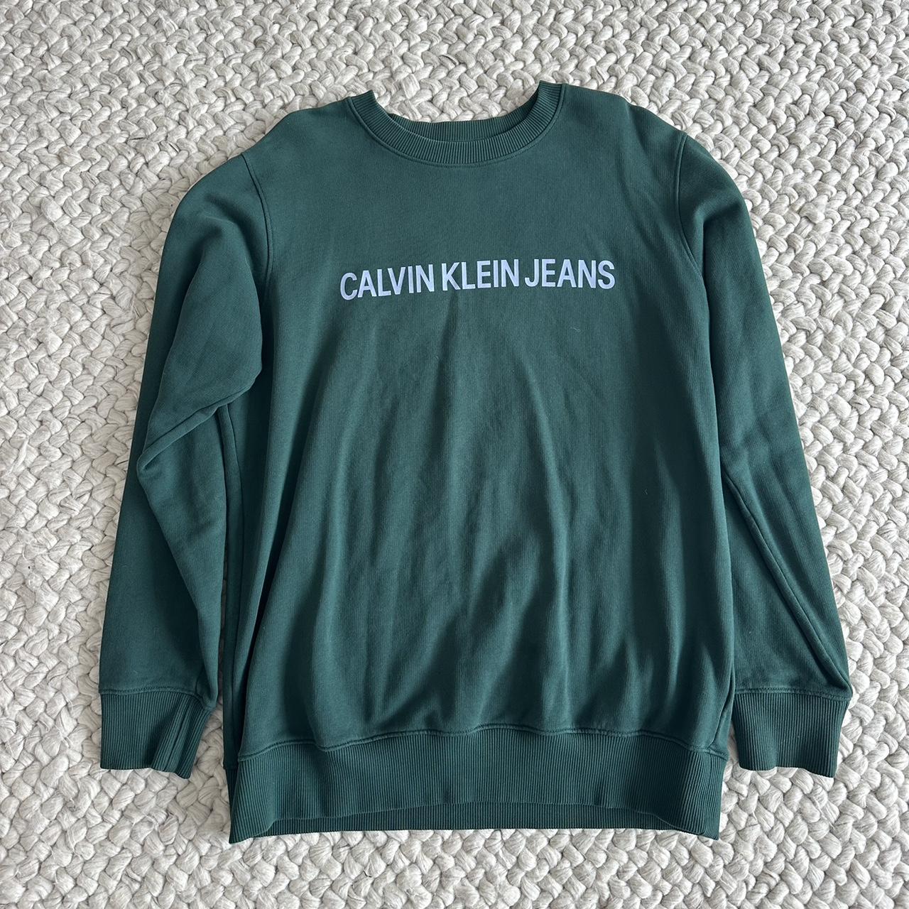 Calvin Klein jeans green jumper Amazing condition. Depop