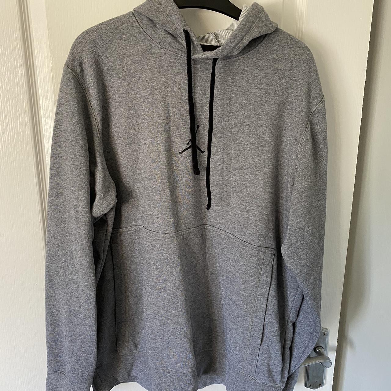 Jordan Jumpman Air fleece hoodie - grey Worn once,... - Depop