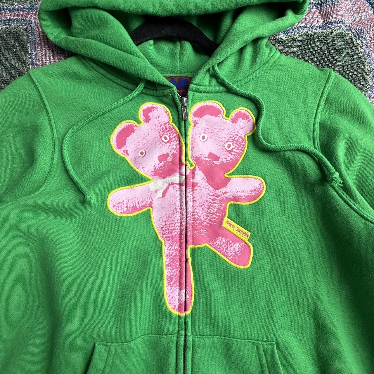 marc jacobs heaven double-headed teddy zip up hoodie | Depop