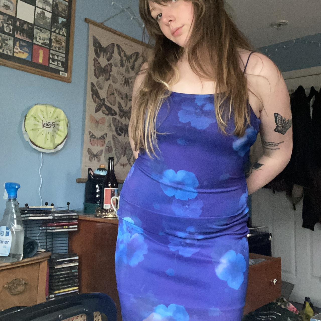IZ Byer Women's Blue and Purple Dress (4)