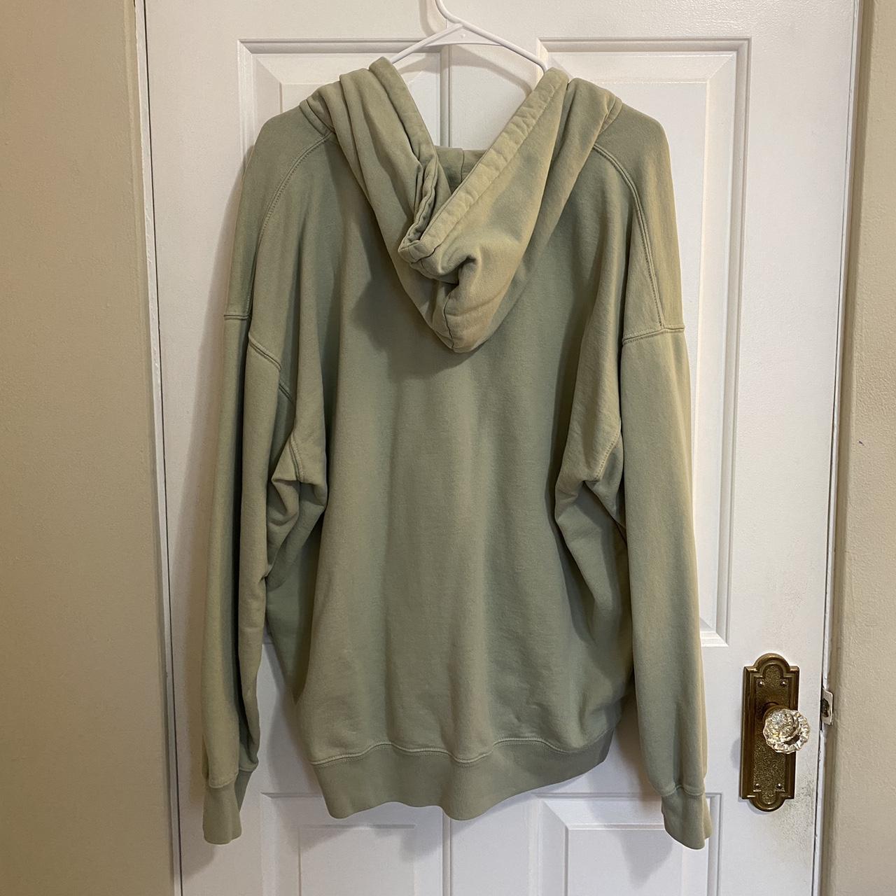 Brandy Melville Sage Green Oversized L/XL Christy Zip up Hoodie Jacket