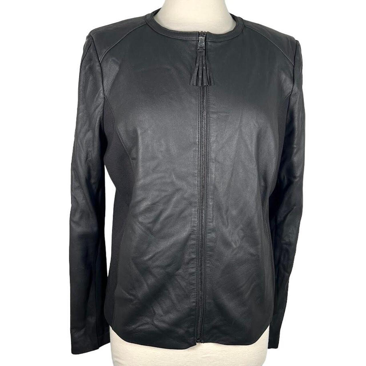 Via Spiga Leather Jacket size L hotsell