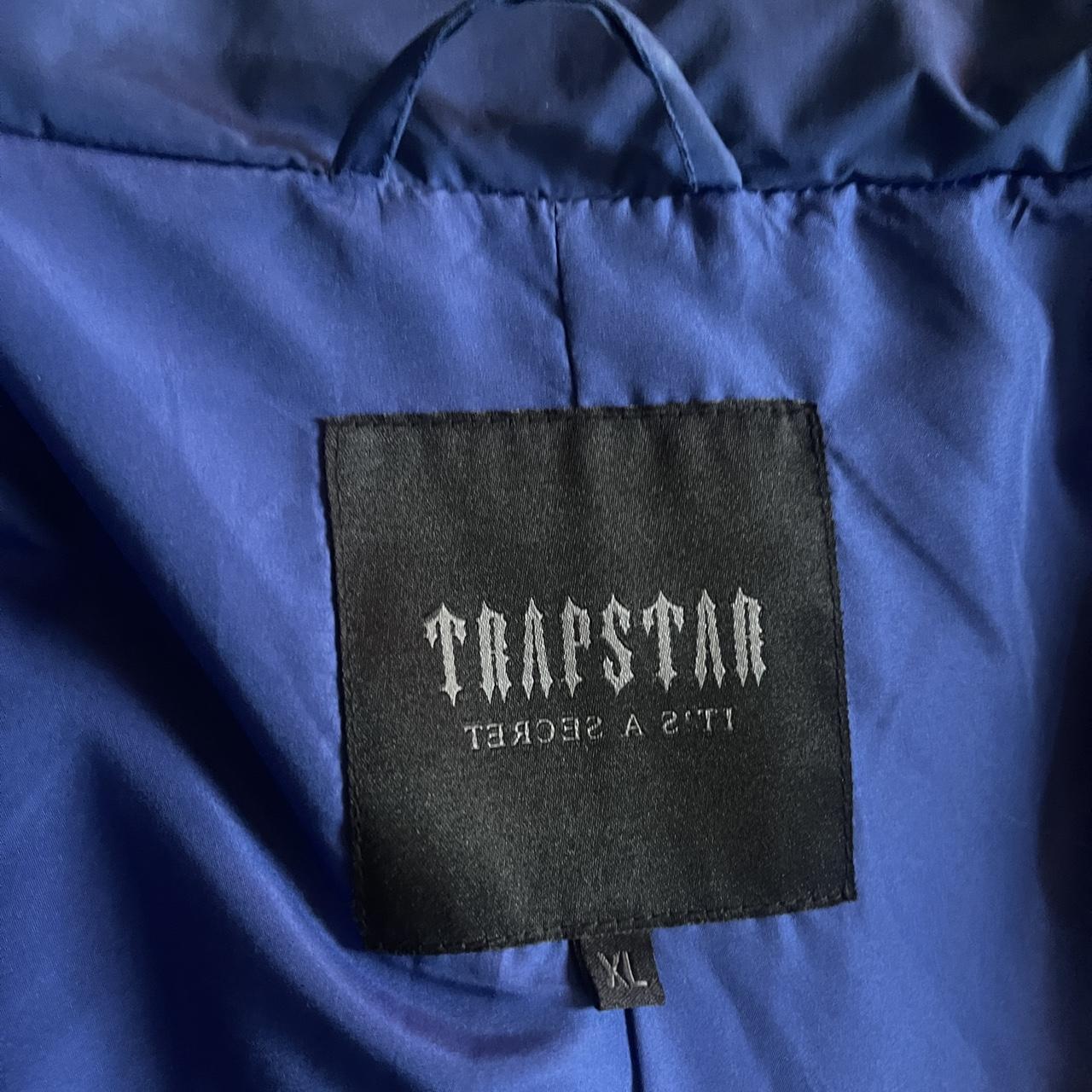 Trapstar Women's Blue and Orange Coat Depop