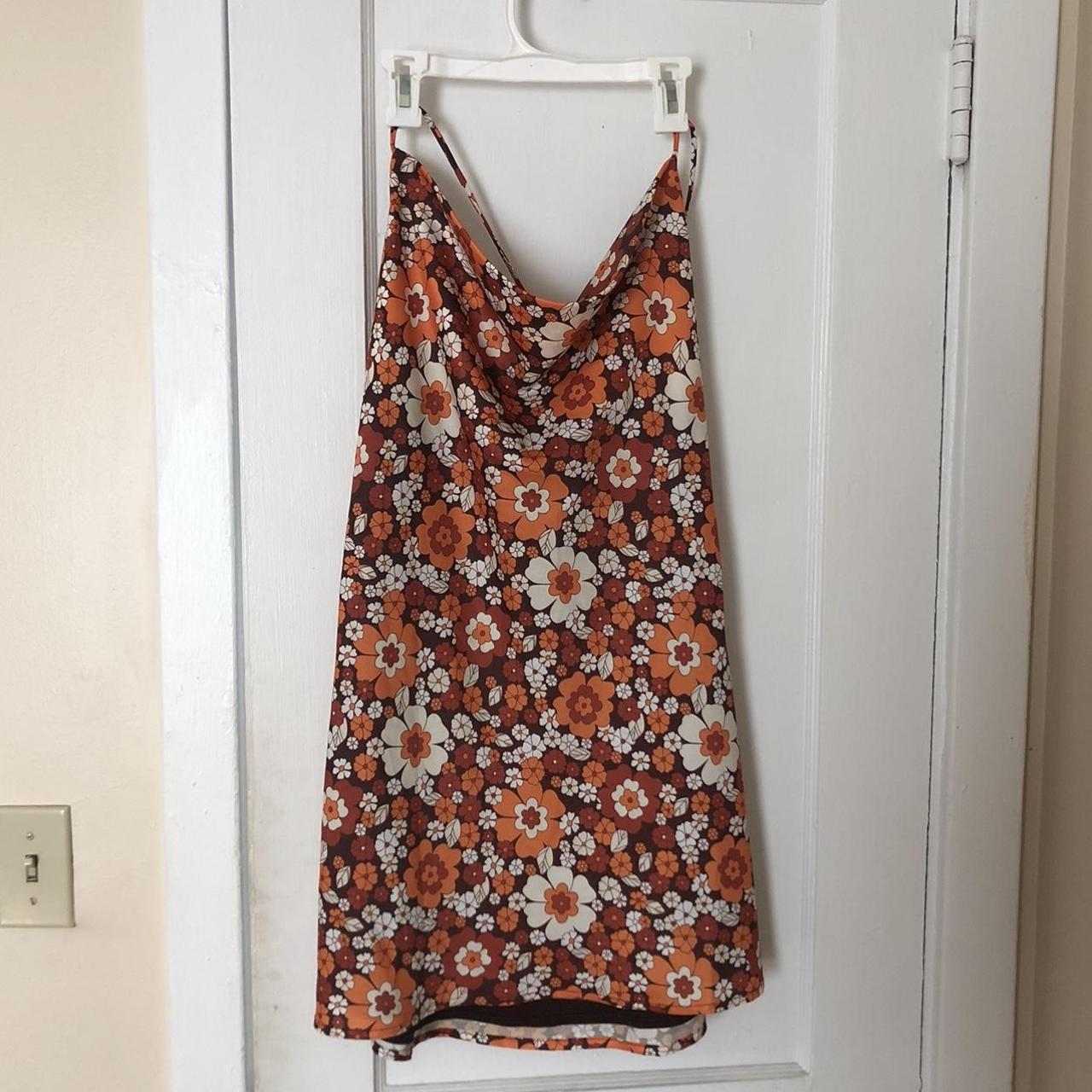 Glassons Women's Orange and Brown Dress Depop