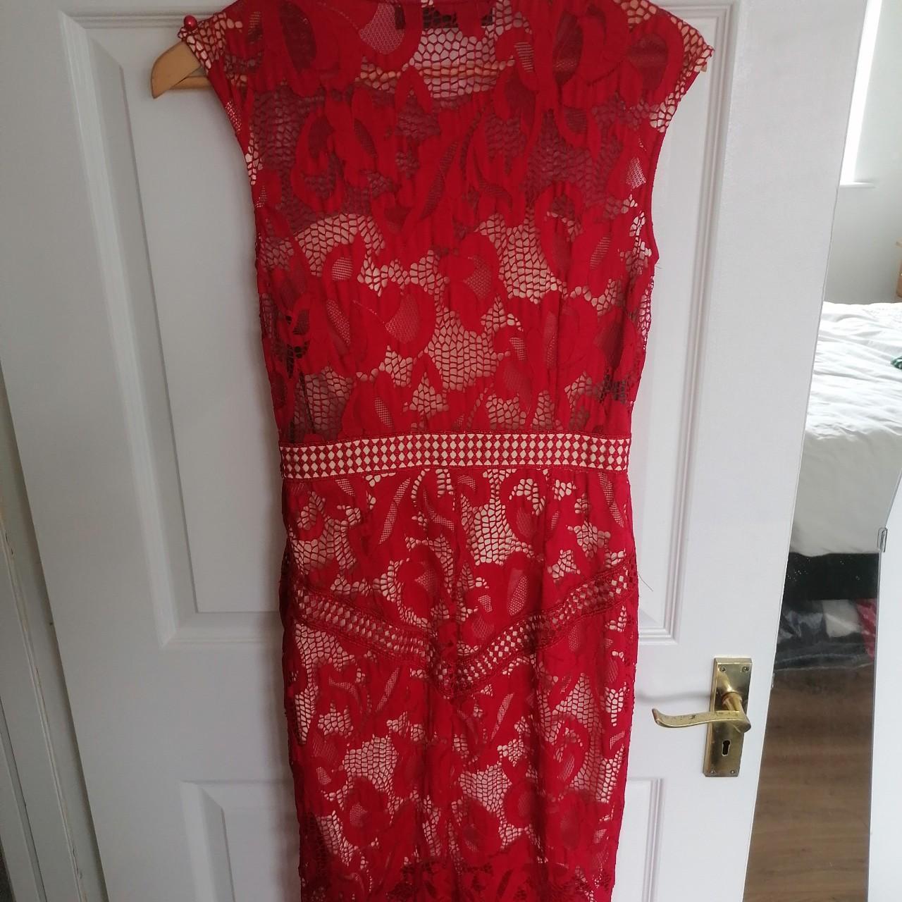 Little Mistree red dress size 10. Never worn. Nude