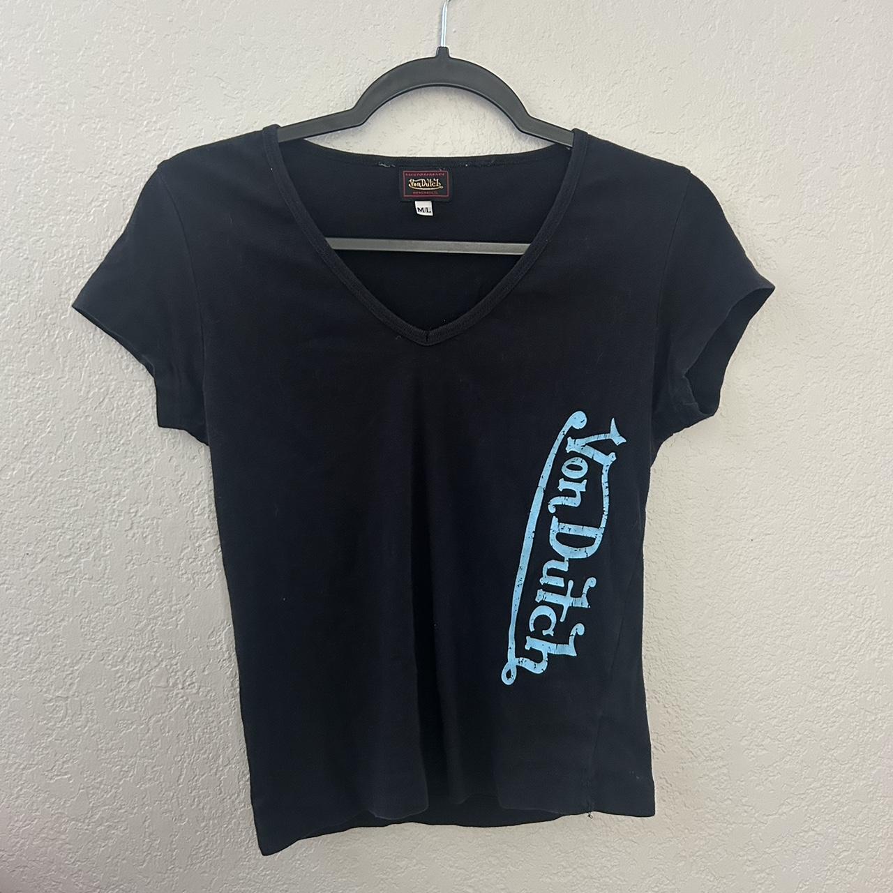 y2k vintage von dutch baby tee 💋 labeled size: M/L... - Depop