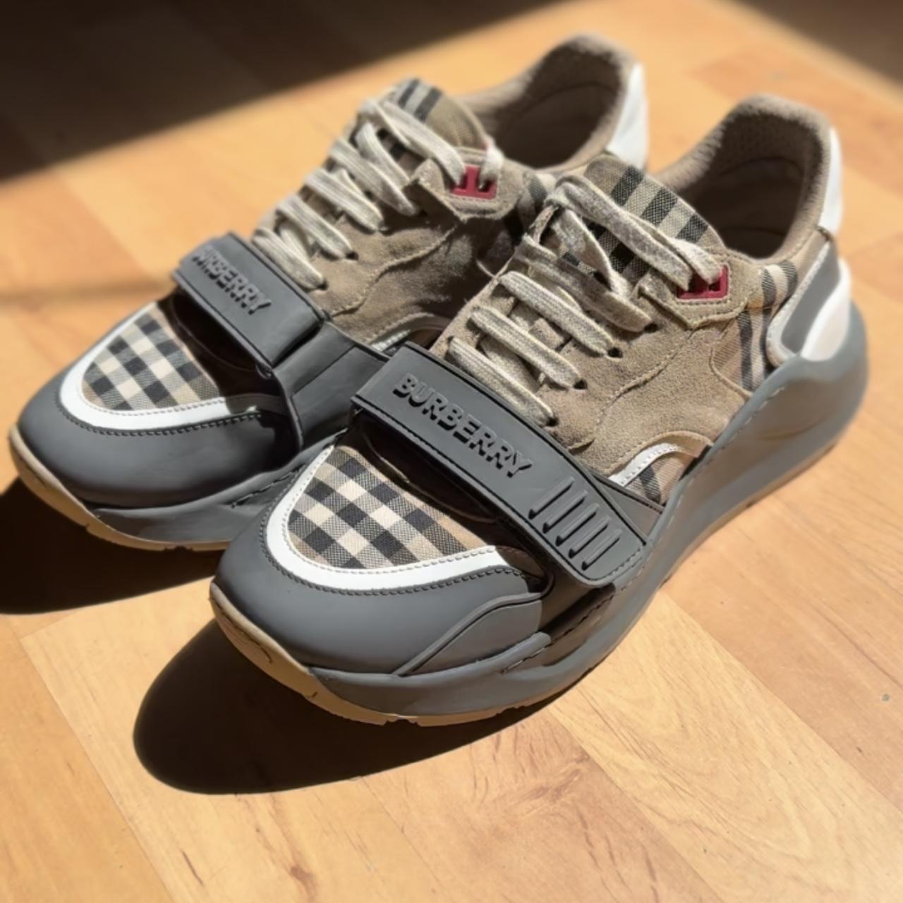 Burberry sneakers grey sales