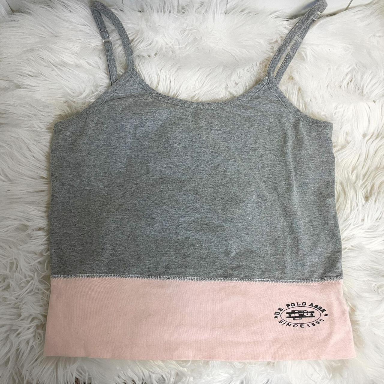 U.S. Polo Assn. Women's Grey and Pink Vest