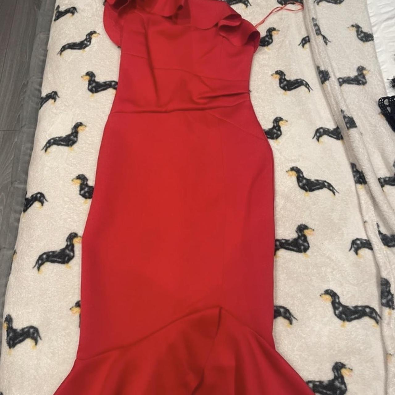 lipsy red midi dress