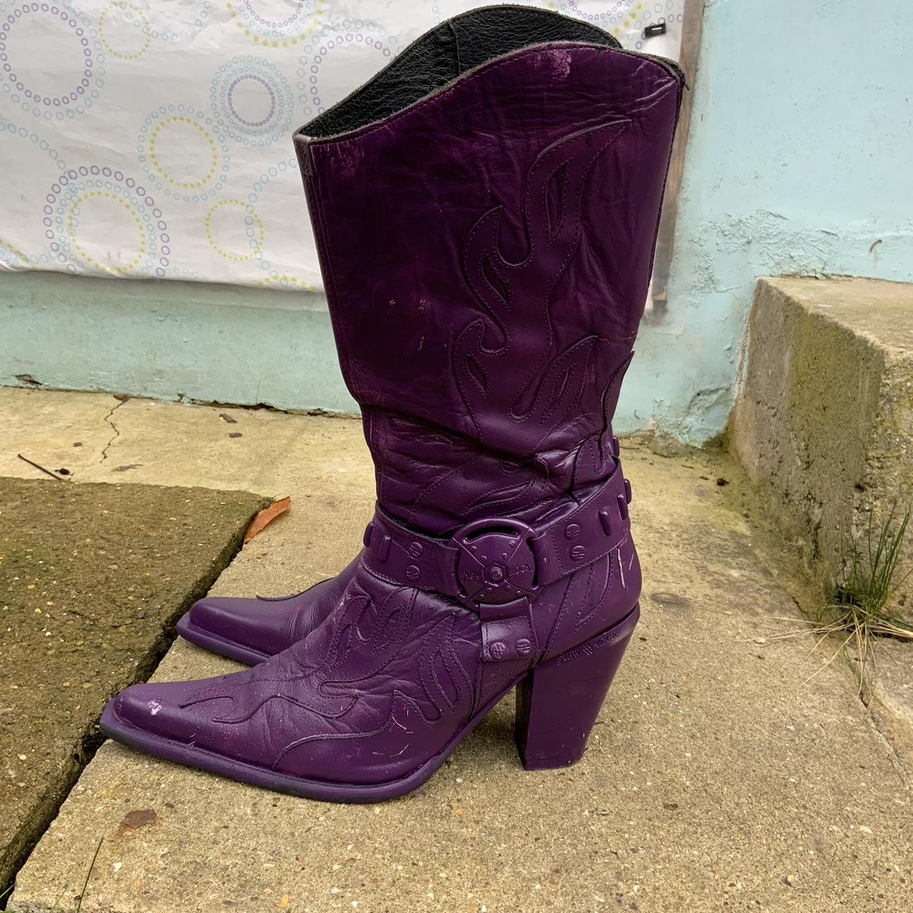 Purple western hot sale boots ladies