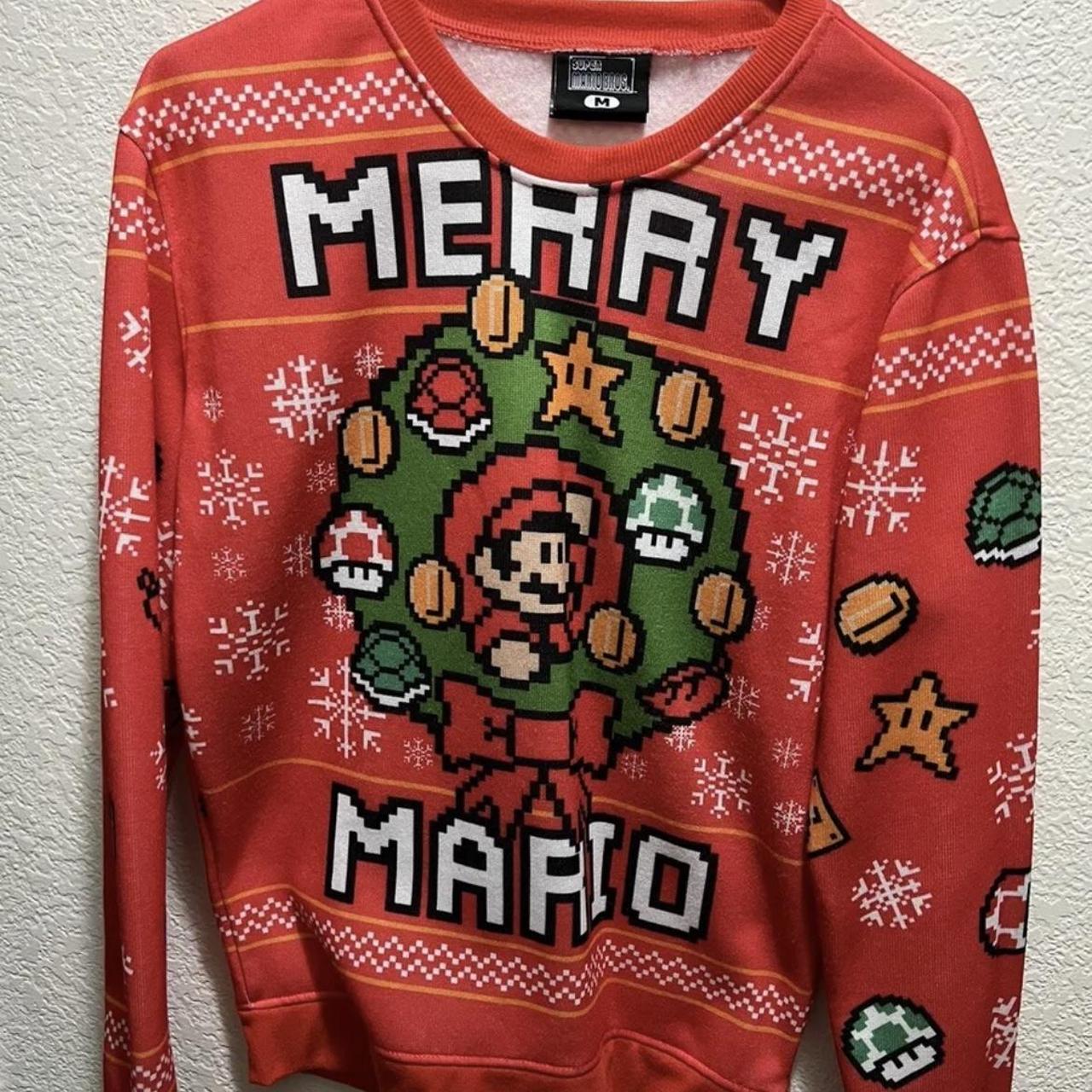 Super Mario Christmas sweatshirt worn once Depop