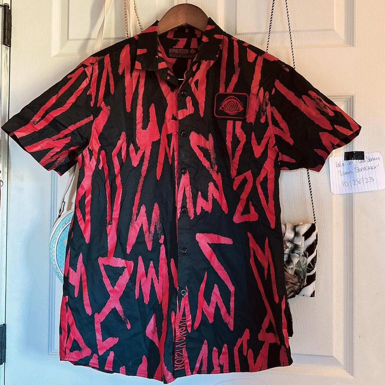 Rezz Hypnovision short sleeve button up top Unisex | Depop
