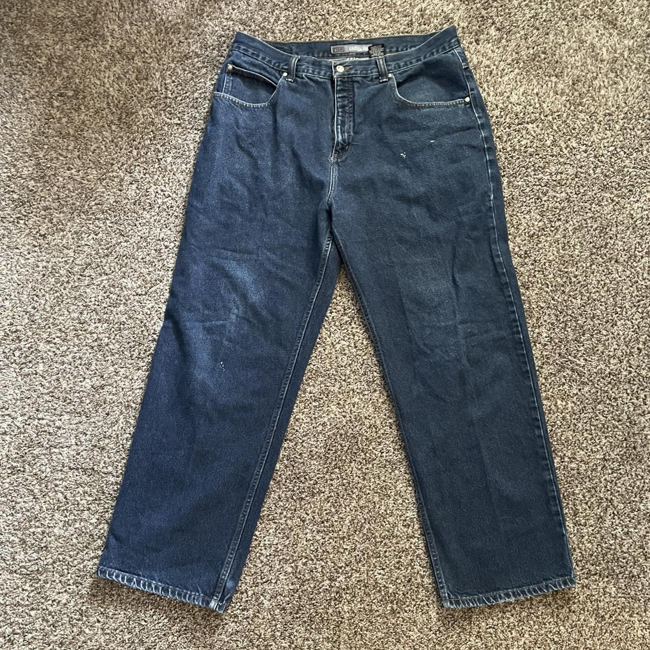 Anchor Blue Men's Blue and Navy Jeans | Depop