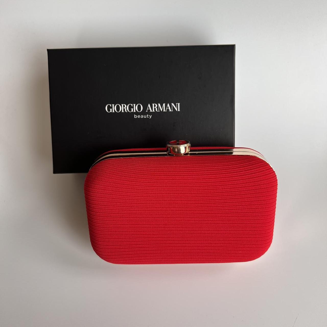 GIORGIO ARMANI hot red clutch giorgio armani Depop