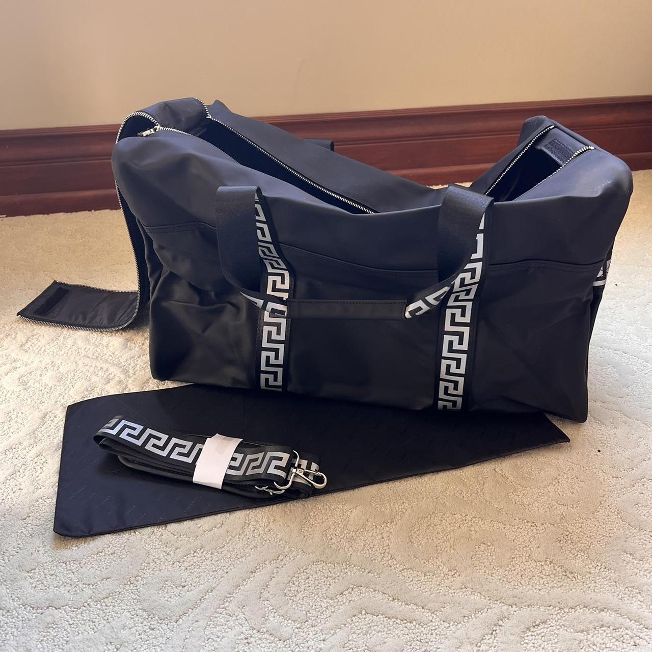 Versace Men's Black and White Bag Depop