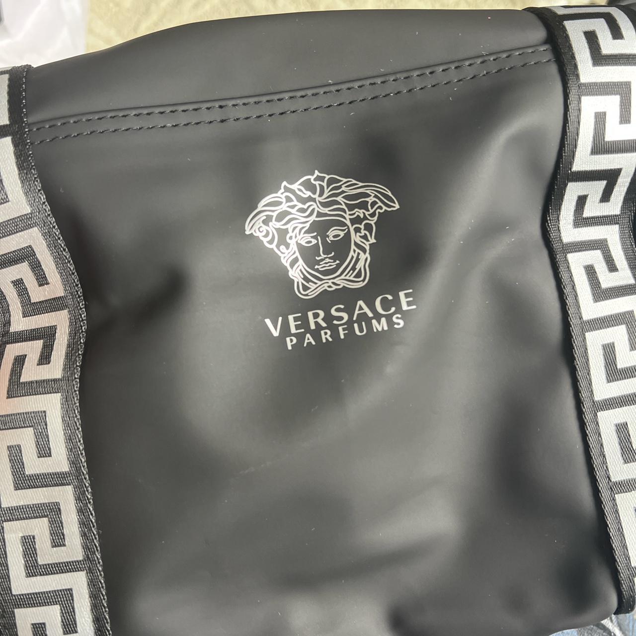 Versace Men's Black and White Bag Depop