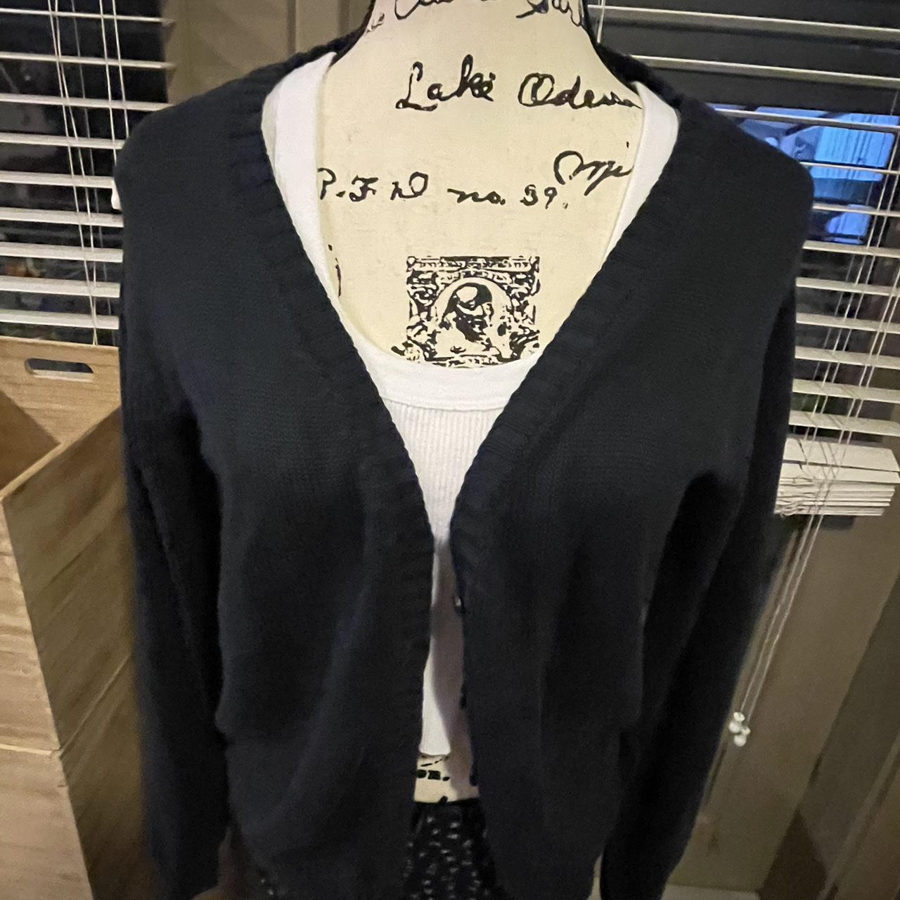 Brandy Melville Women's Navy Cardigan | Depop