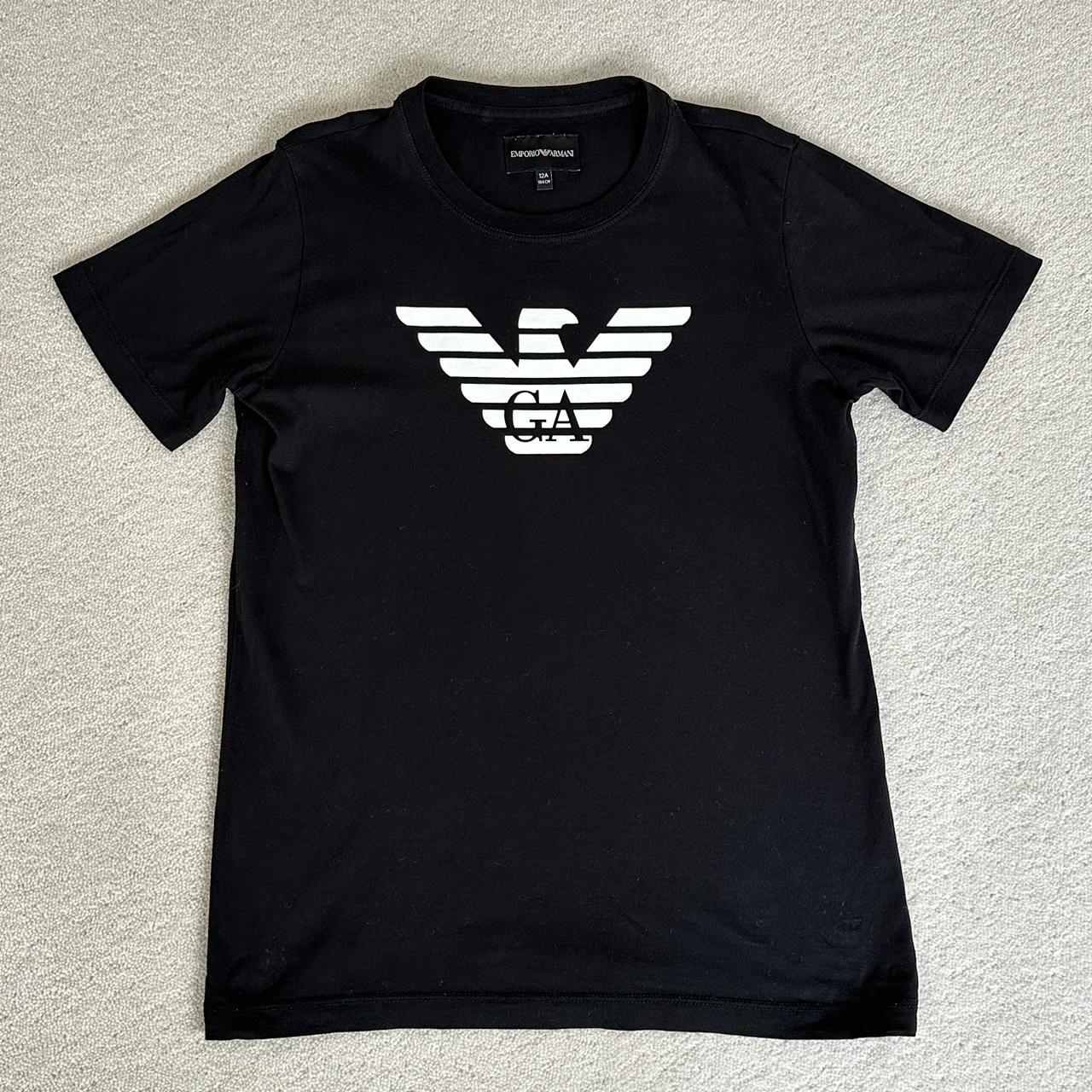 Armani Black T-shirt | Depop