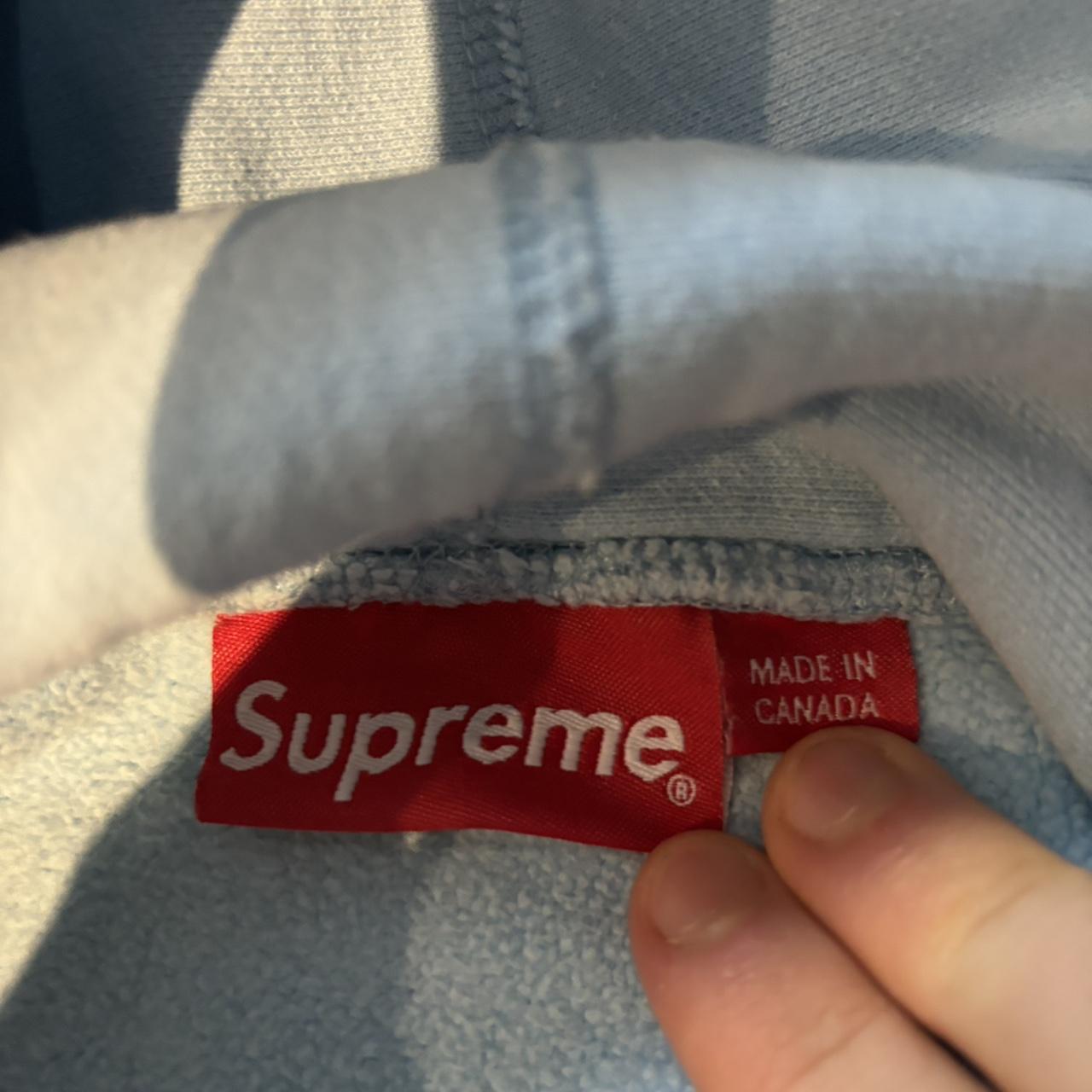Supreme bandana box logo hoodie in blue Size small... - Depop