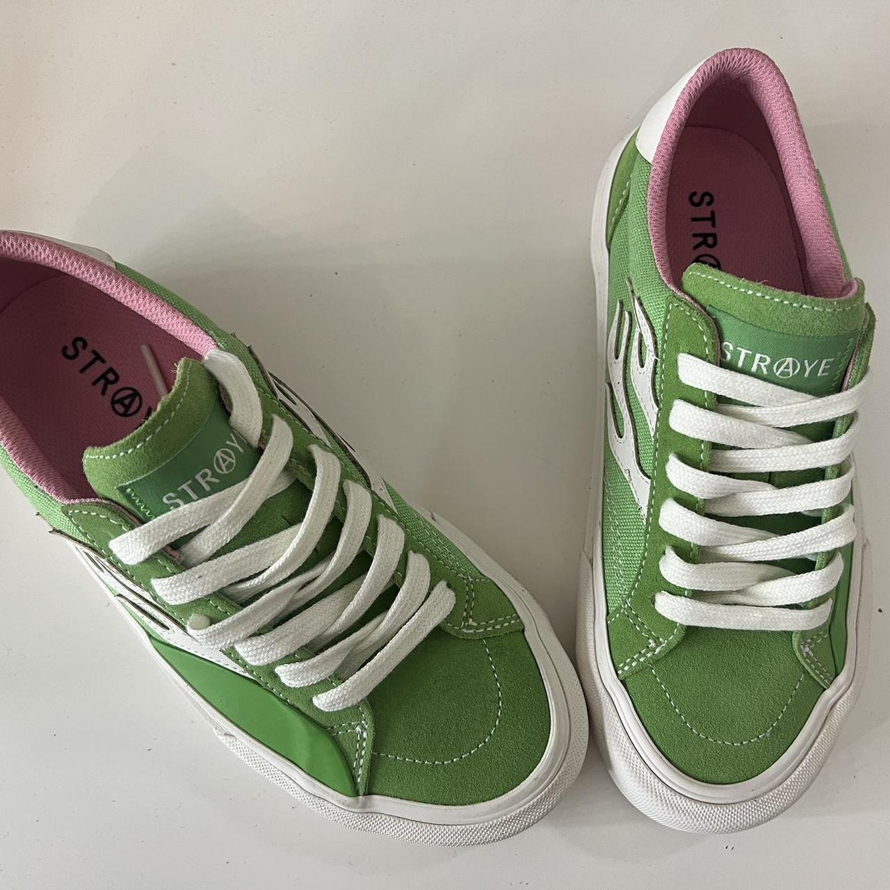 lime green straye logans - size 6 womens - Depop