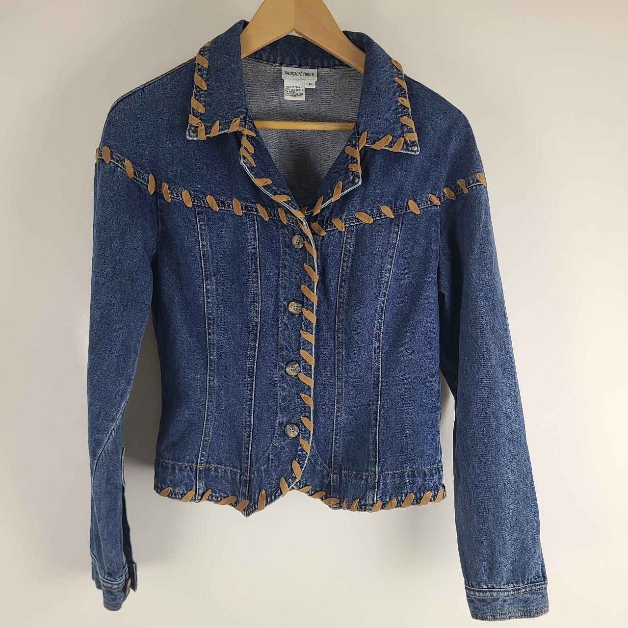 Vintage Newport News Denim jacket with whip Depop