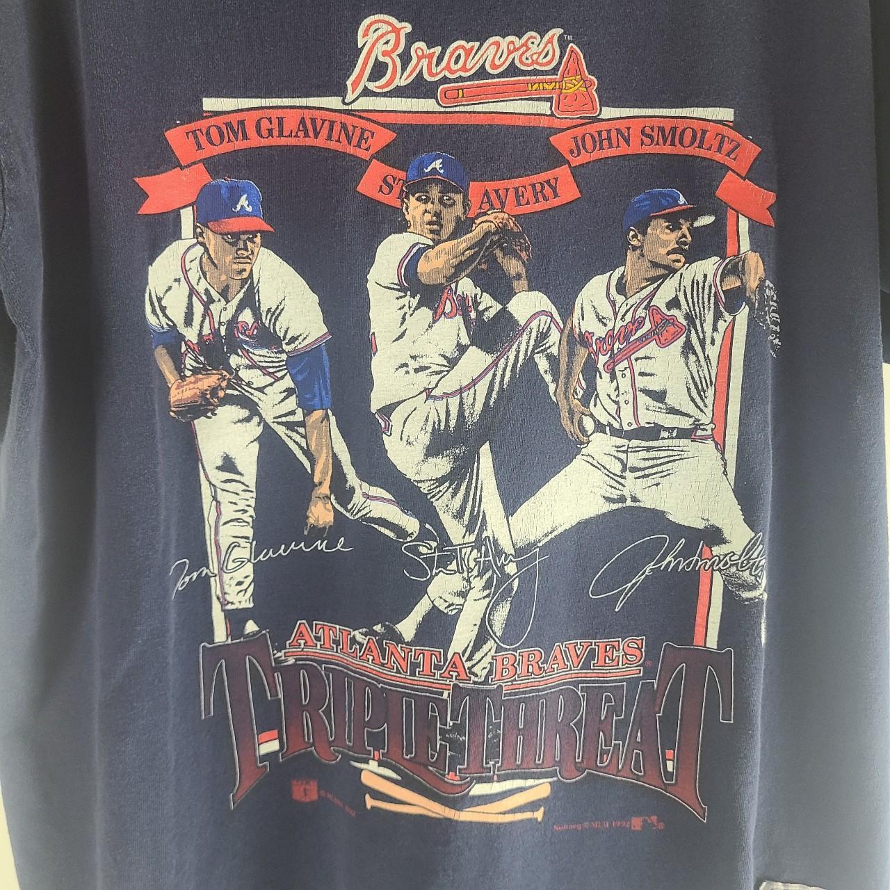 Vintage Atlanta Braves Glavine Smoltz Avery T-shirt MLB Baseball