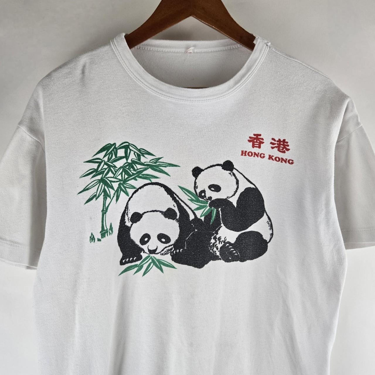 値下げ　80's Panda sweat shirt Vintage 80's 90's Hong Kong Panda Souvenir Single | Depop