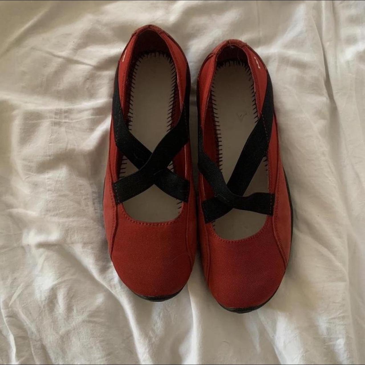 red ballet pumps uk