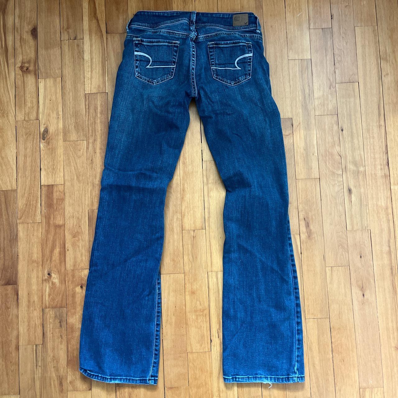 american eagle low rise flare jeans stretchy and... Depop