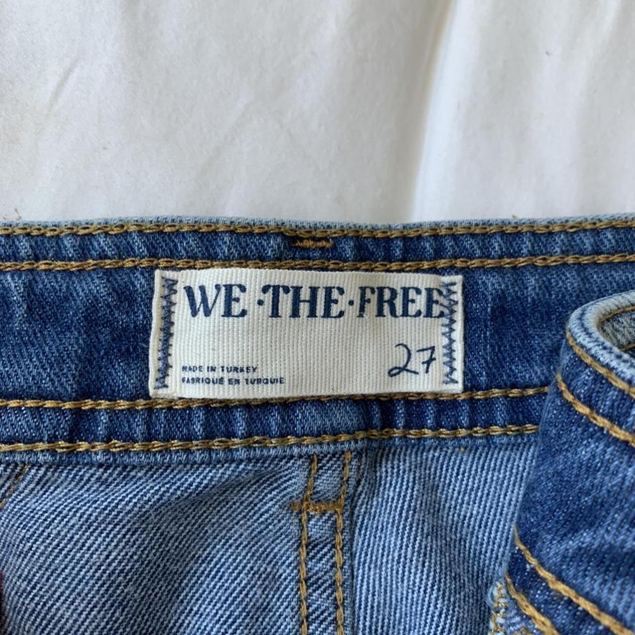 Free People Firecracker Flare Jeans With Red - Depop