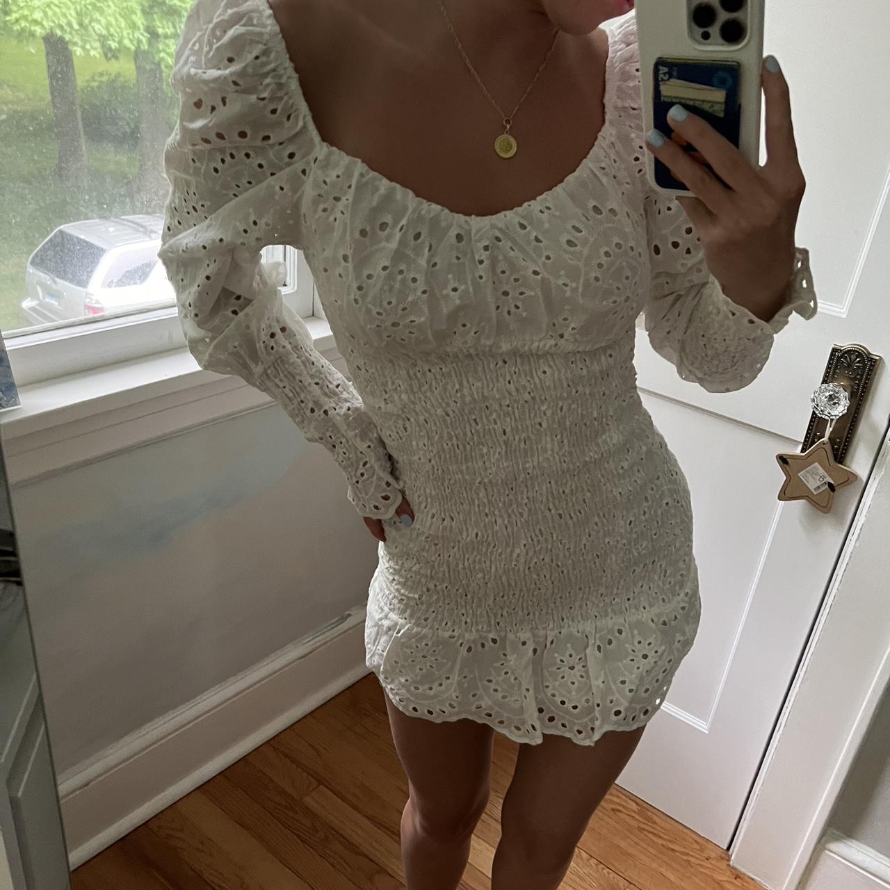 Brand new eyelet mini dress Perfect for grad... - Depop