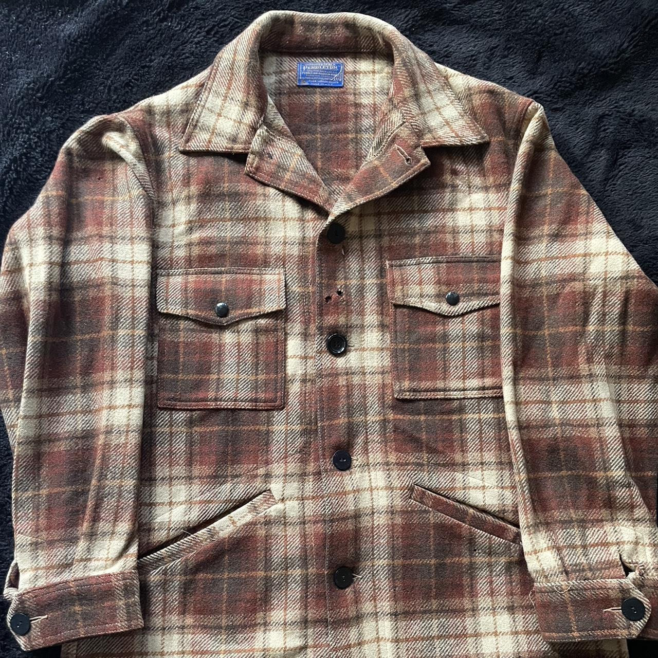 Vintage 90’s Pendleton Overcoat Jacket in Vintage... - Depop