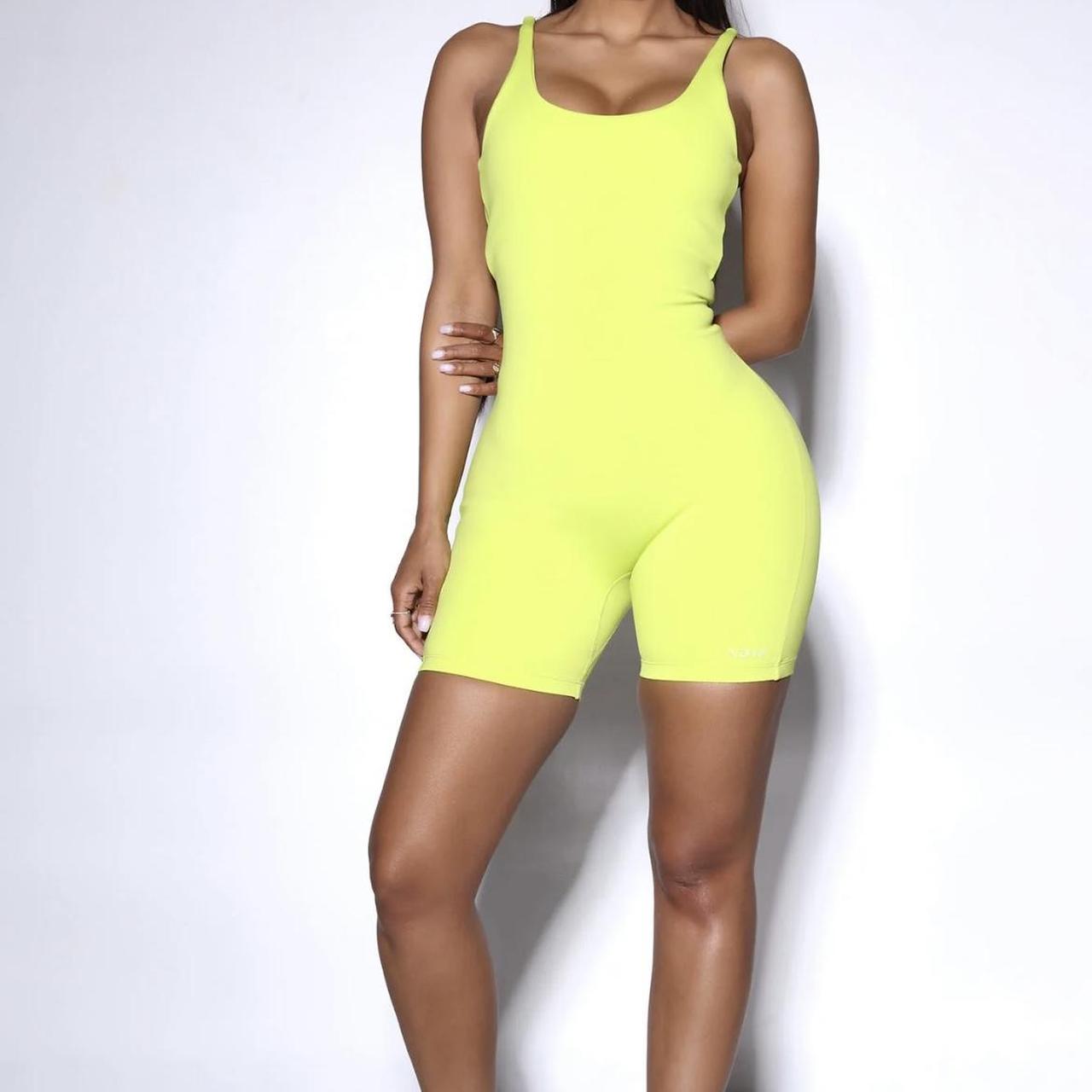 Neon green romper fashion nova on sale