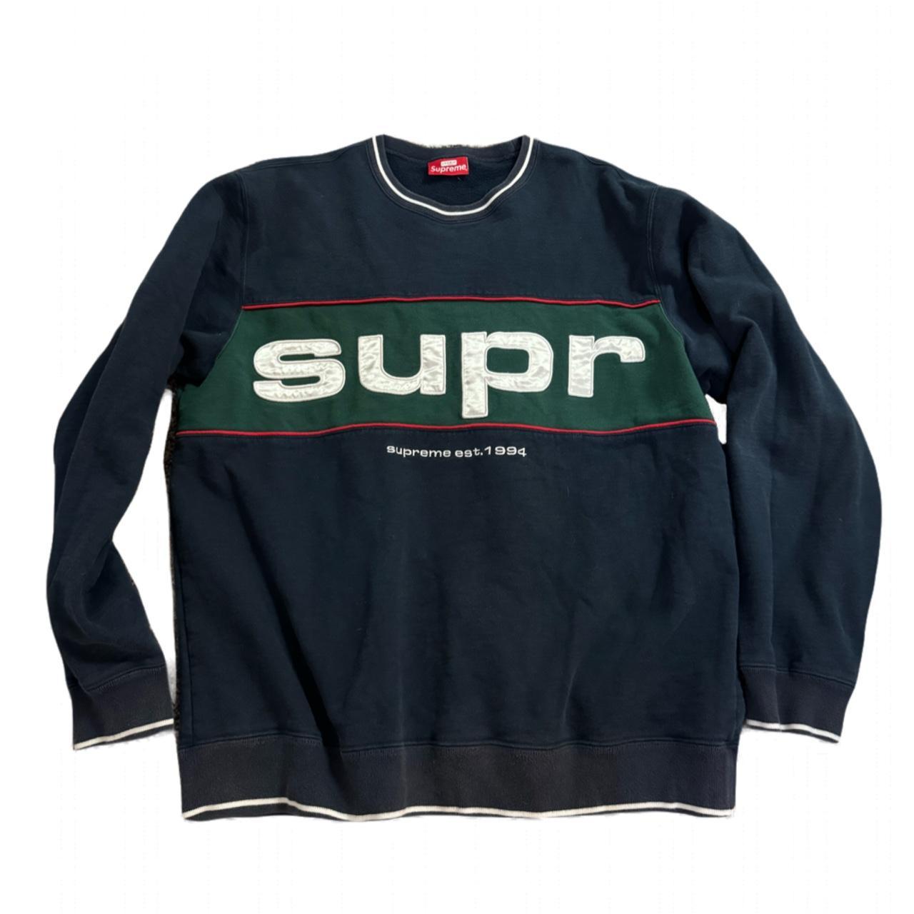 Supreme piping crewneck sale