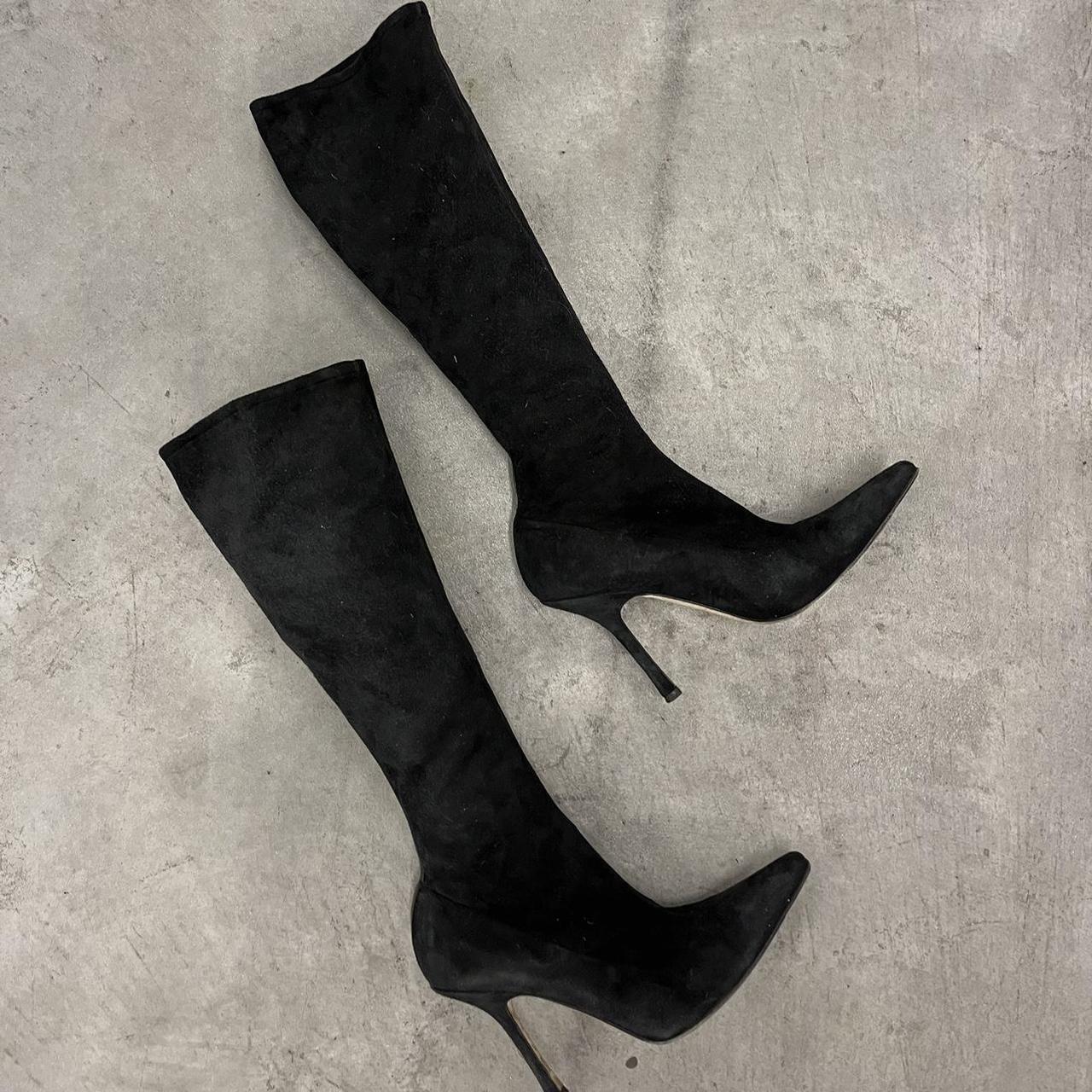 Jimmy choo suede knee high boots best sale