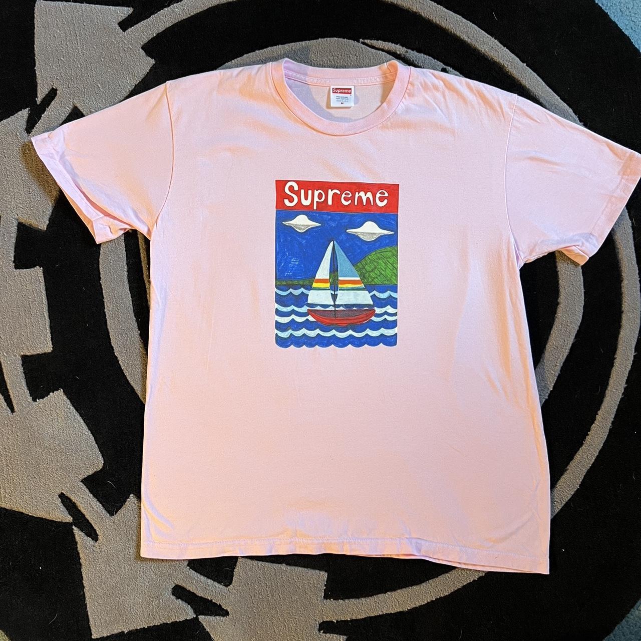 2020 Supreme pink sailboat tee in size medium.... - Depop