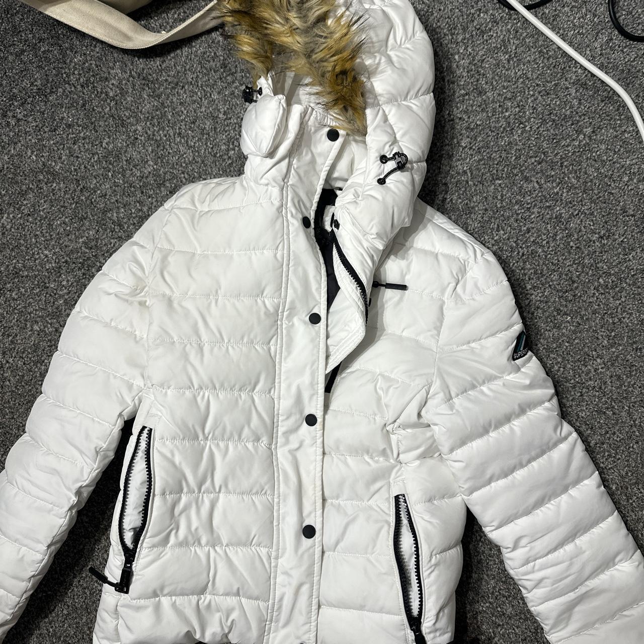 Superdry hot sale white coat