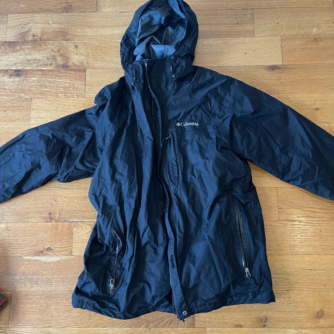 Columbia Sportswear Men's Navy and Blue Jacket | Depop