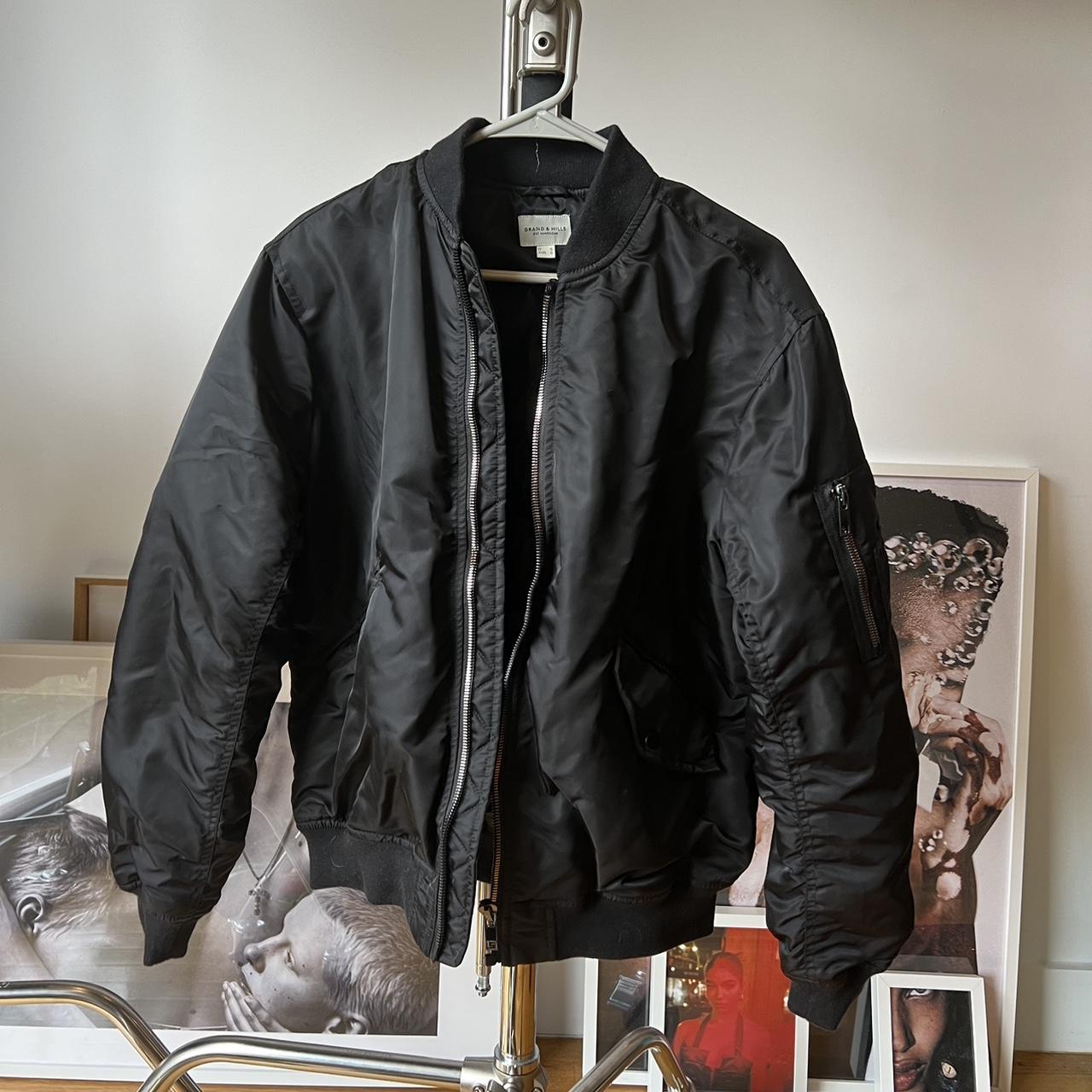 Black Bomber Jacket Brand New fits like an M - Depop