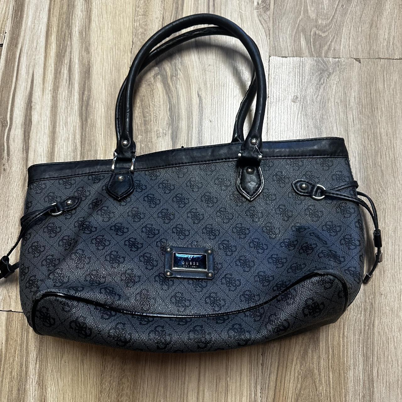 Guess Women's Black and Grey Bag | Depop