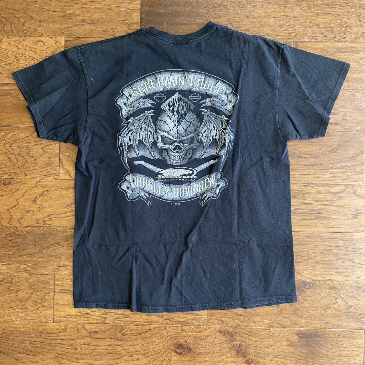 Harley Davidson Skull tee only flaw is a cut tag.... - Depop