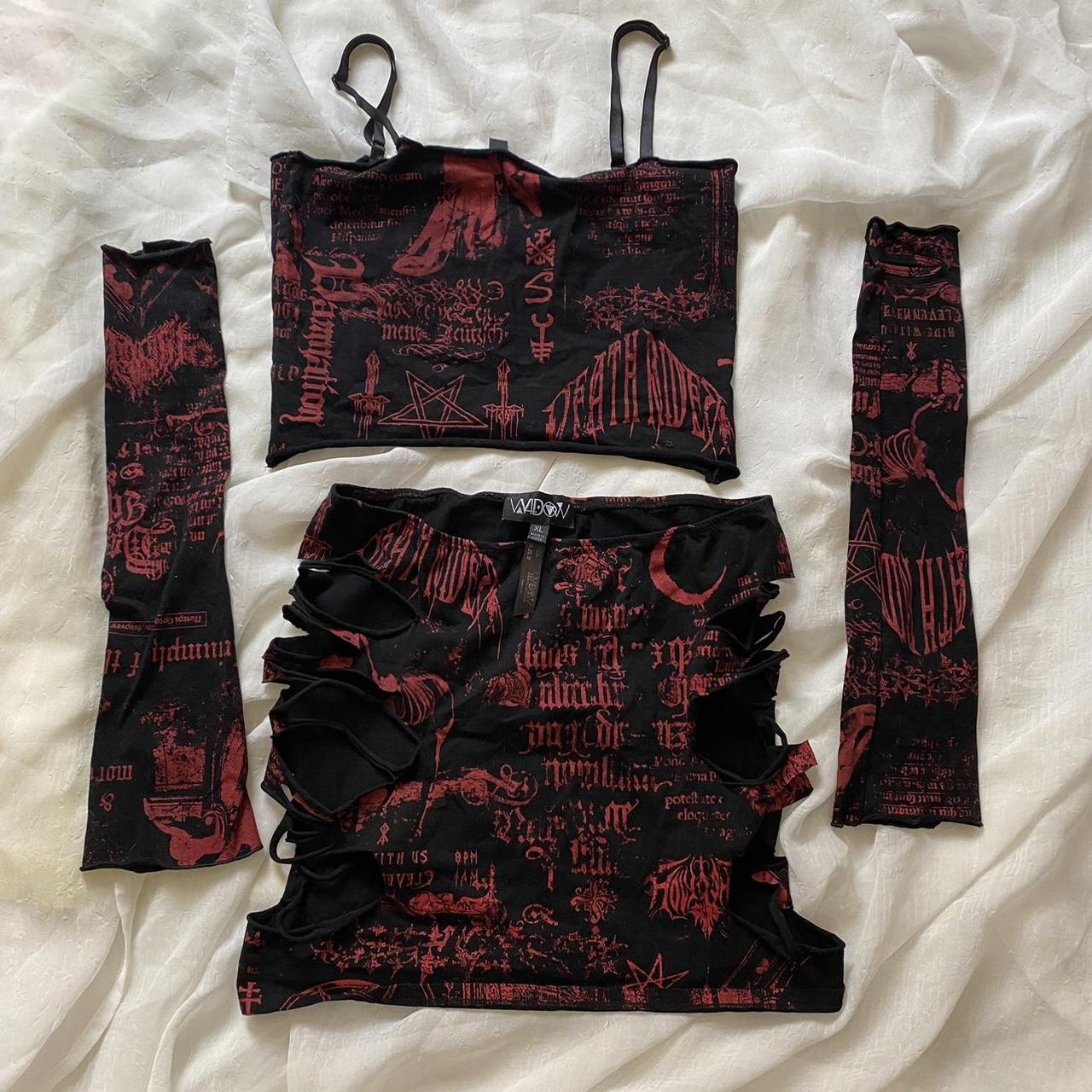 Dolls kill Widow skirt set Includes matching arm... Depop