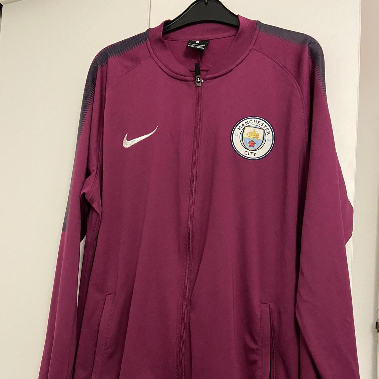 Manchester City Player Warm up jacket Size... - Depop