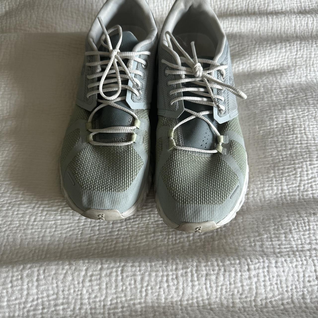 sage green on running shoes. perfect for when you... - Depop