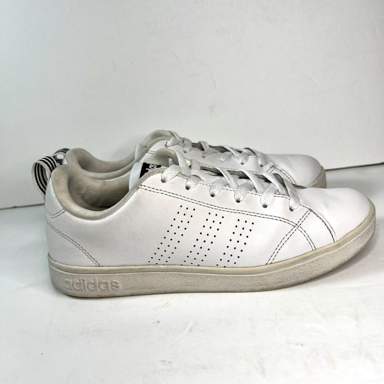 Adidas Neo Advantage White Leather Low Top Women's 6... - Depop