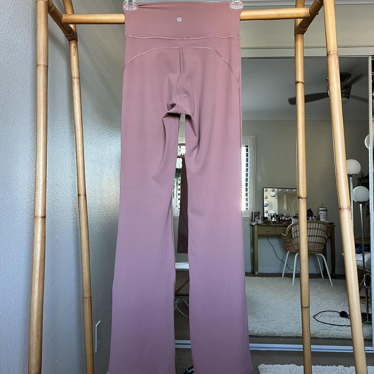 Baby pink Lululemon flare pants🎀 In great condition,... Depop