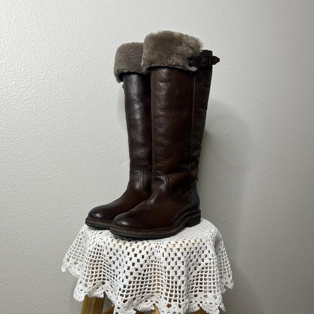 Frye Cocoa Brown Fur Boots🤎🧸 Made in Mexico⭐️ These... Depop