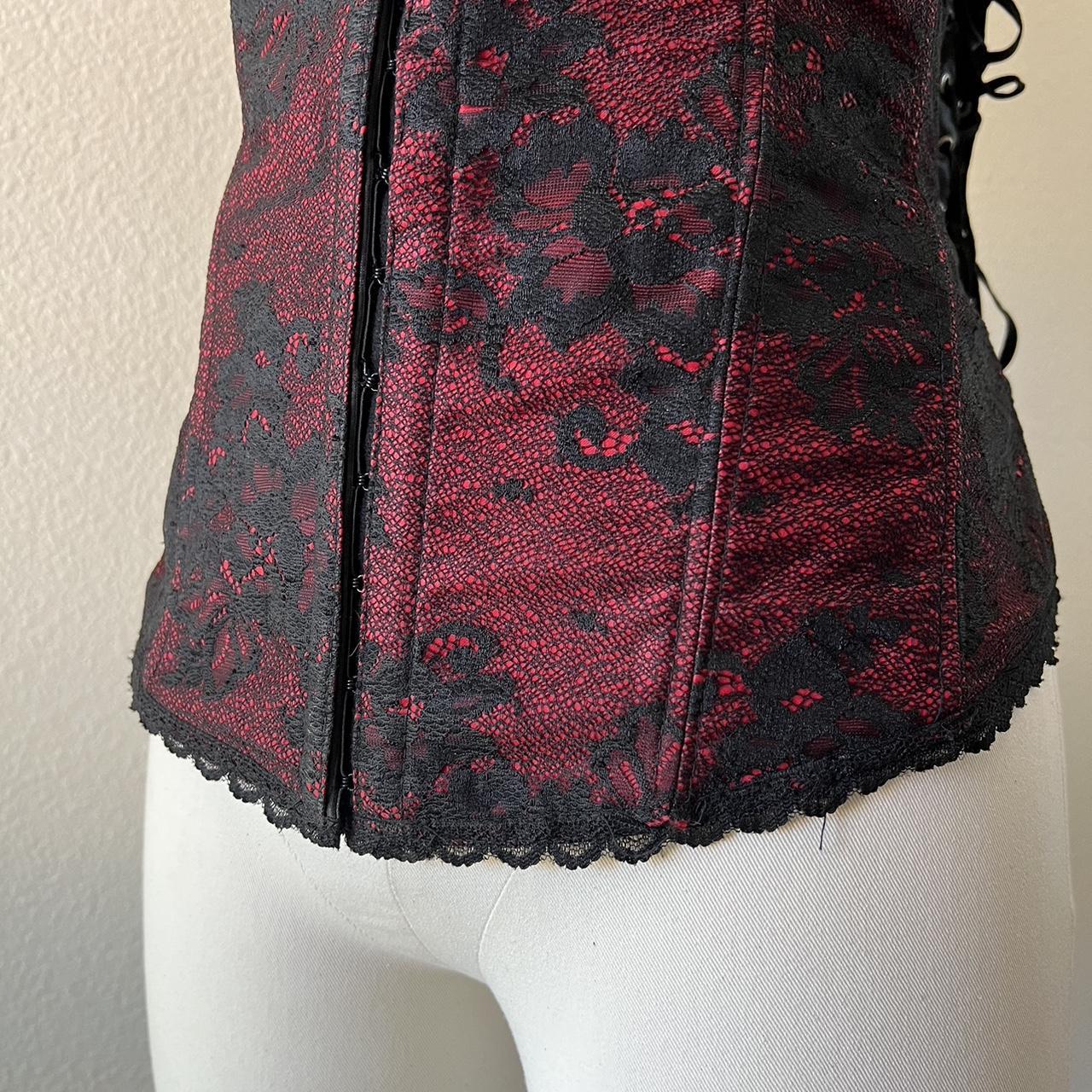 Frederick’s of Hollywood Black and Red Lace... - Depop