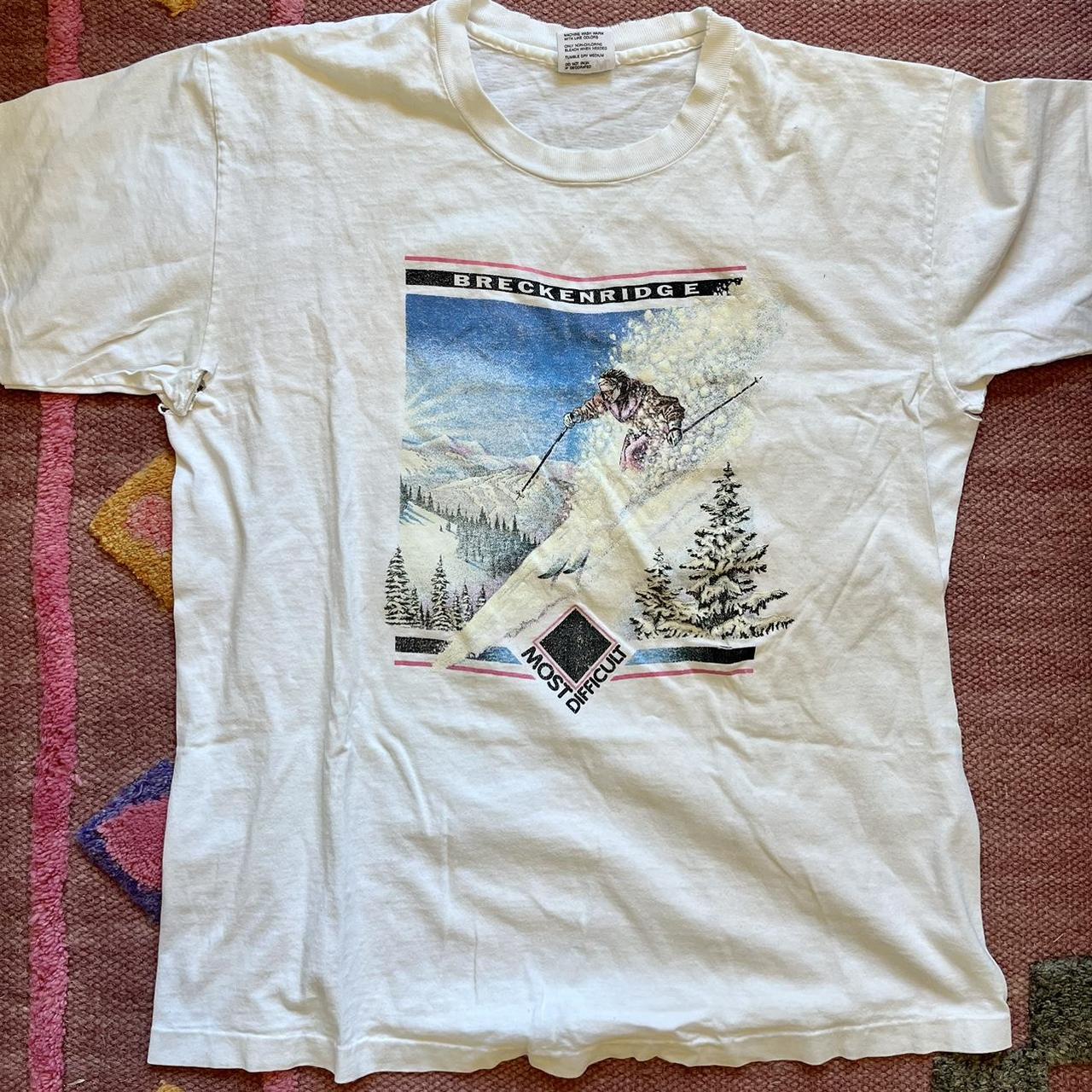 Black Diamond Men's White and Blue T-shirt